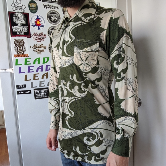 INSANE VINTAGE PSYCHEDELIC/MOD SHIRT - Picture 2 of 6